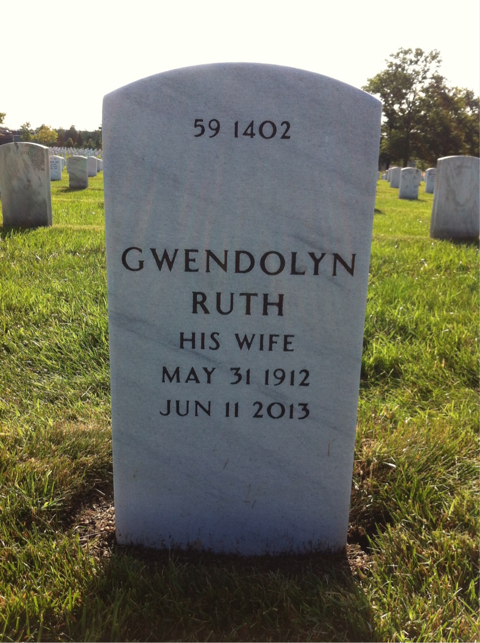 Back of headstone — John Anderson