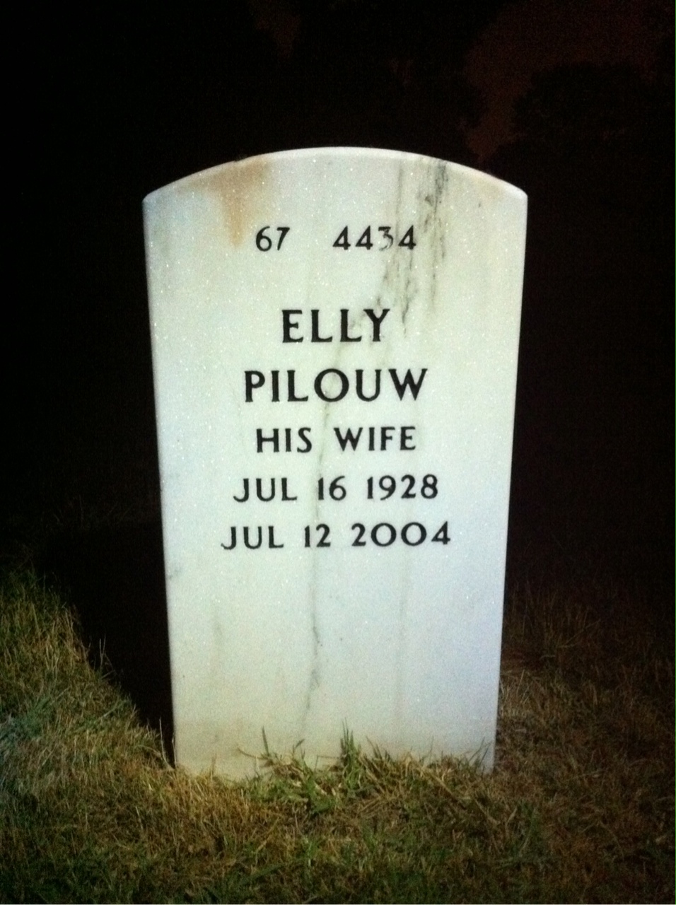 Back of headstone — Ronald Macauley