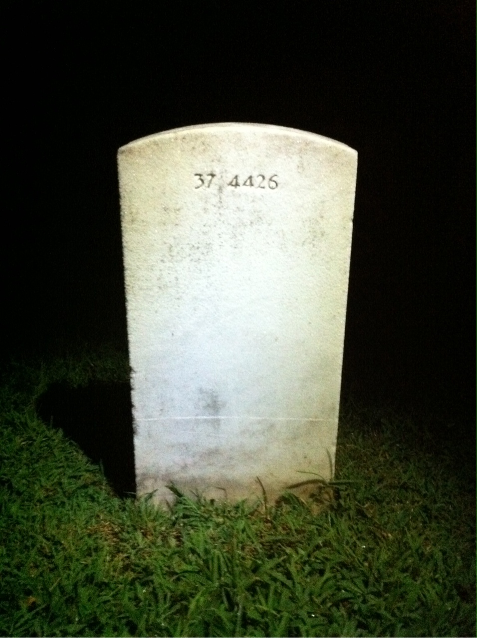Back of headstone — Angelo Monti