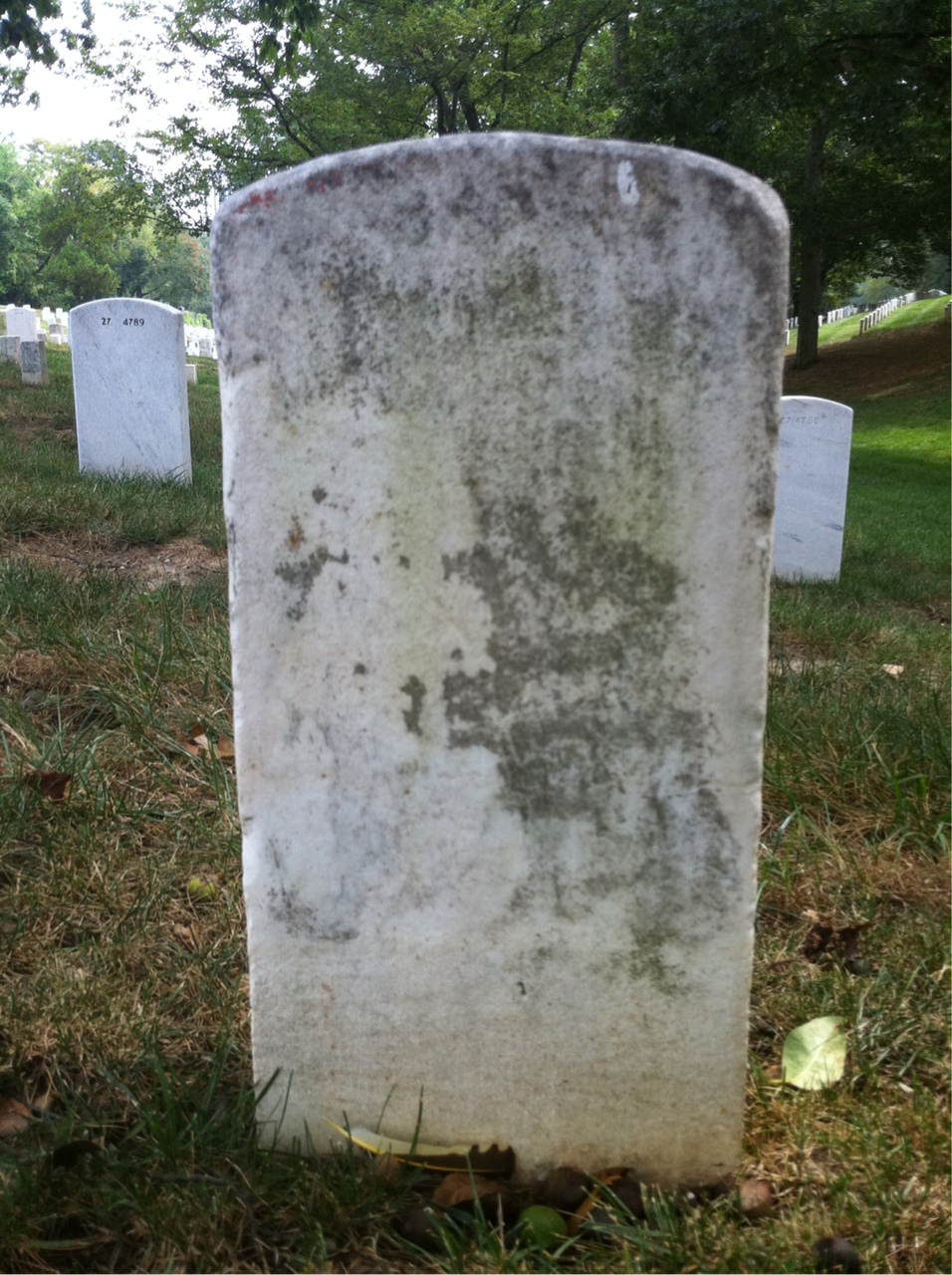 Back of headstone — Marcellus Cunningham