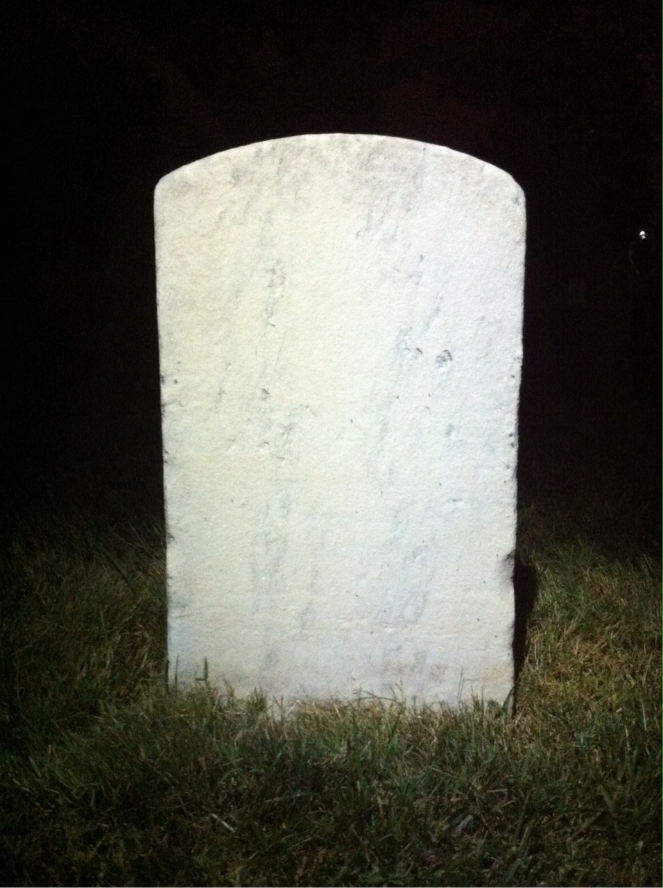 Back of headstone — Benjamin Montgomery