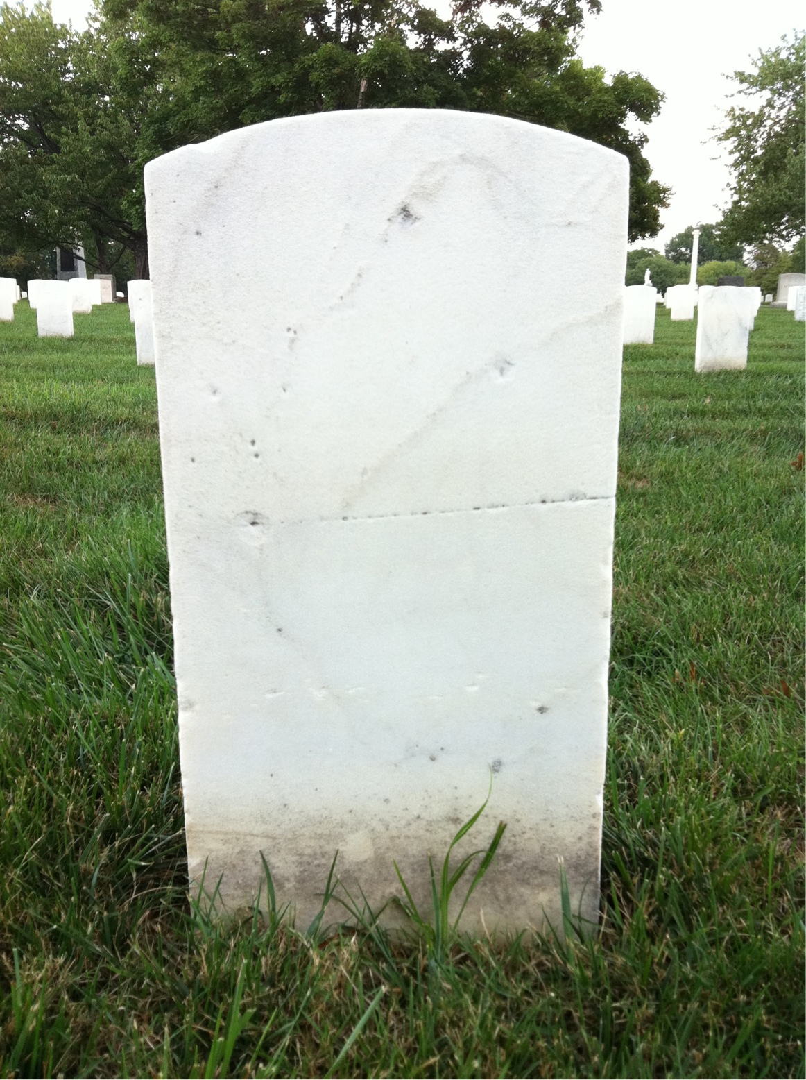 Back of headstone — Dennis Mulligan