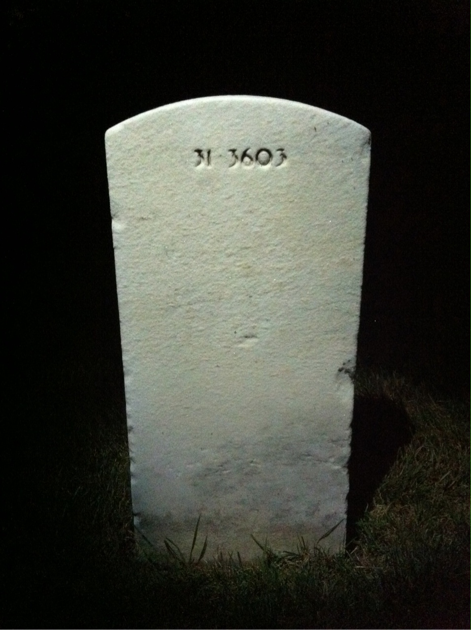 Back of headstone — James Middleton