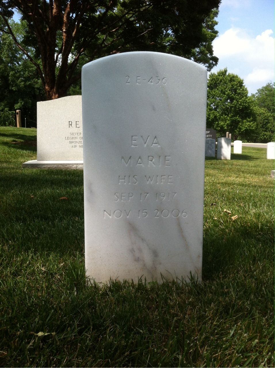 Back of headstone — Chester Goodwin