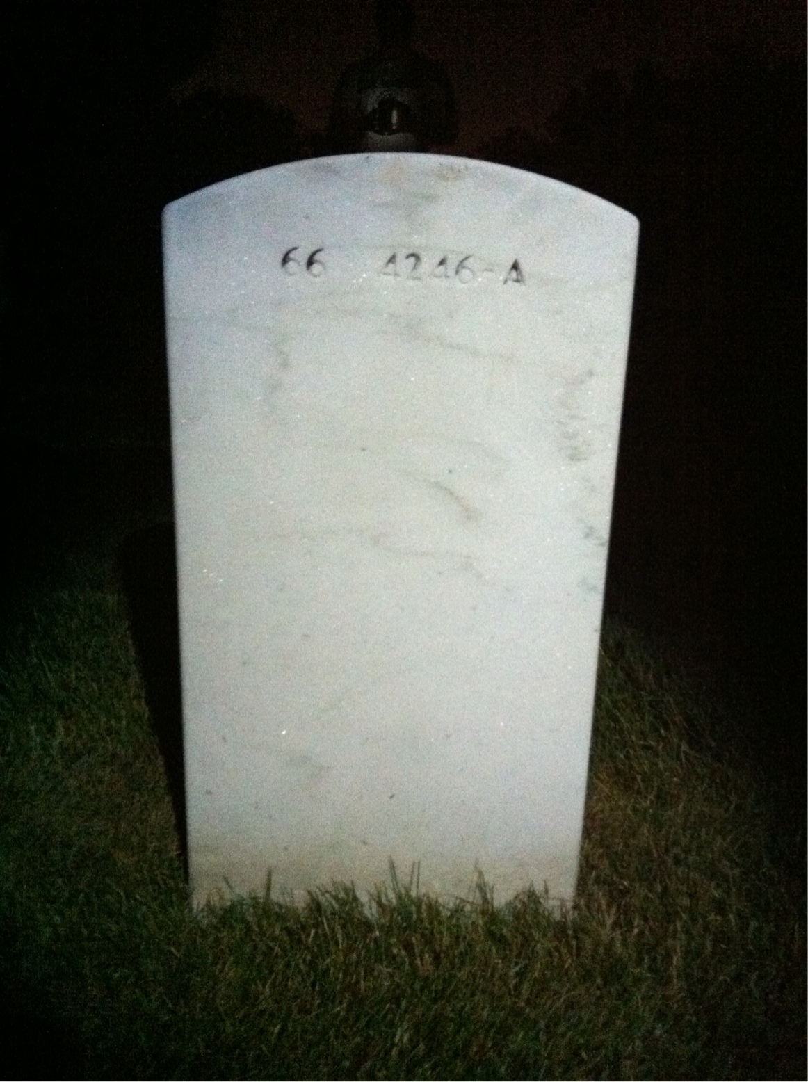 Back of headstone — Richard Harris