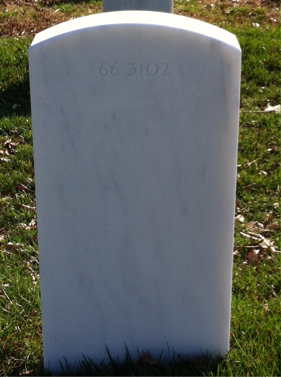 Back of headstone — Alfonso Molinar