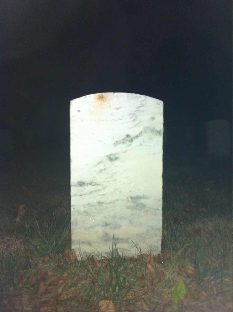 Back of headstone — A Anderson