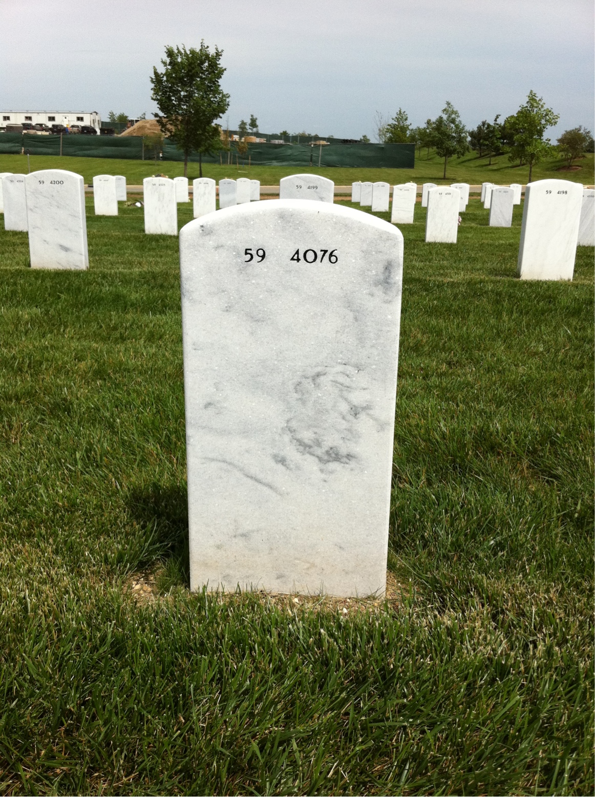 Back of headstone — Donald Ames