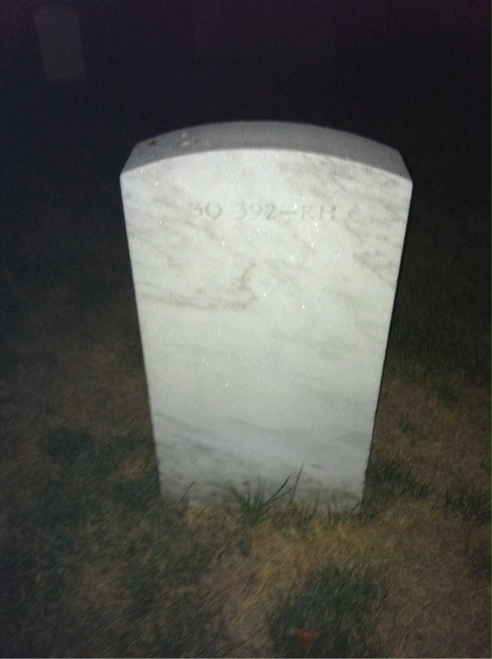 Back of headstone — Martha Armstrong