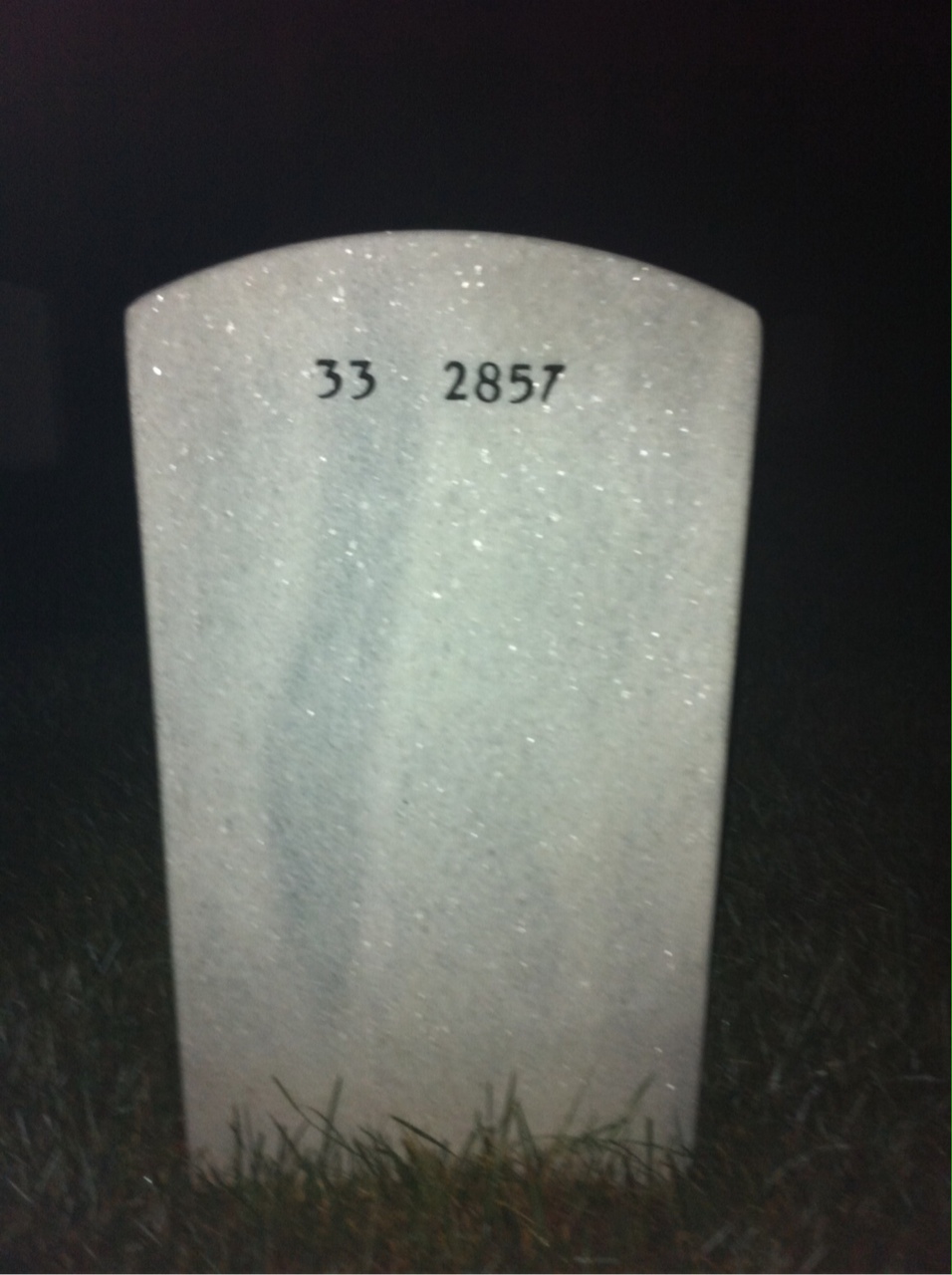 Back of headstone — Sylvester O'Leary