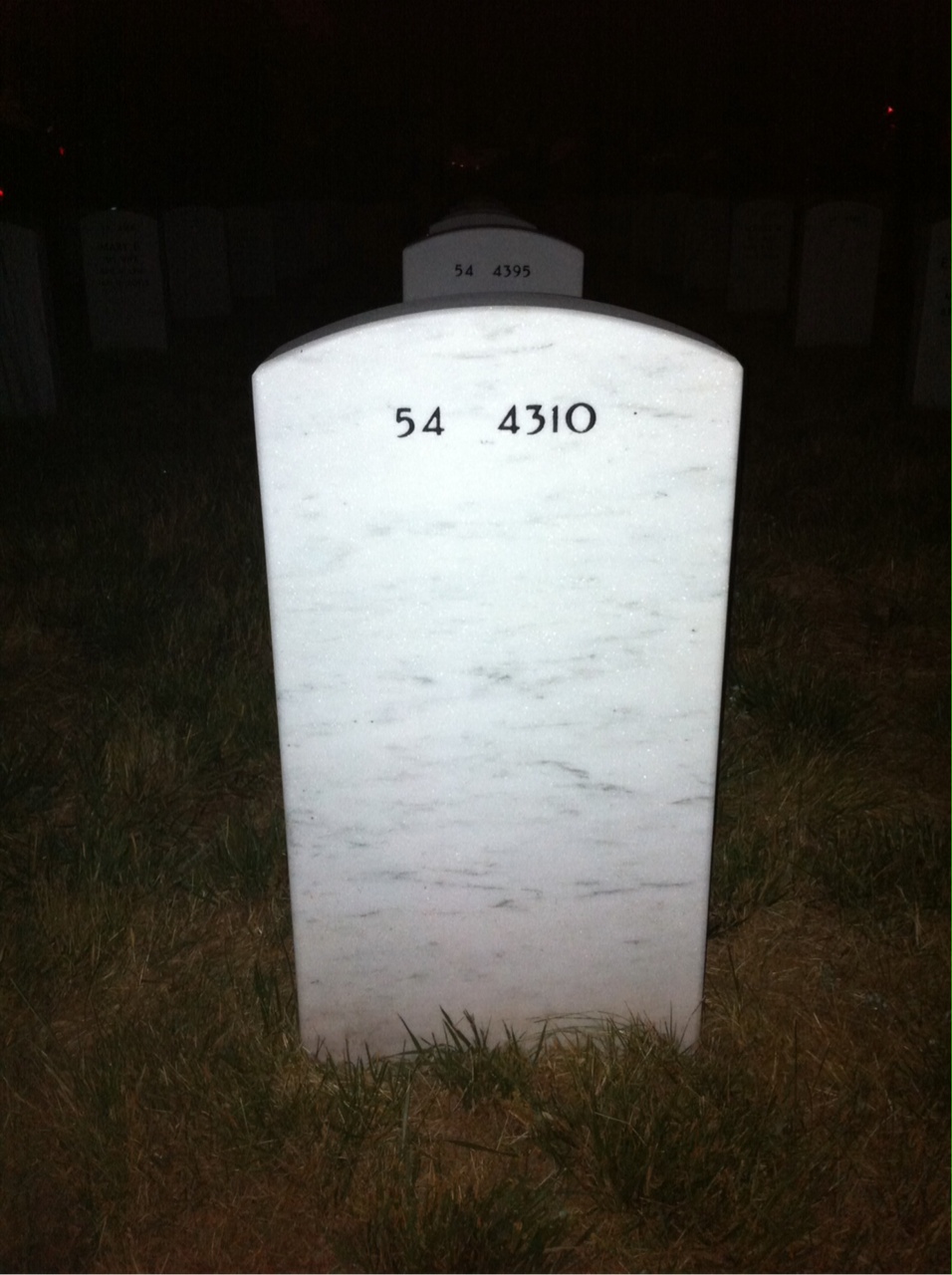 Back of headstone — John Farrington