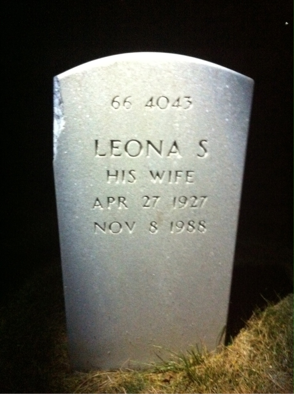 Back of headstone — Frank Boginski