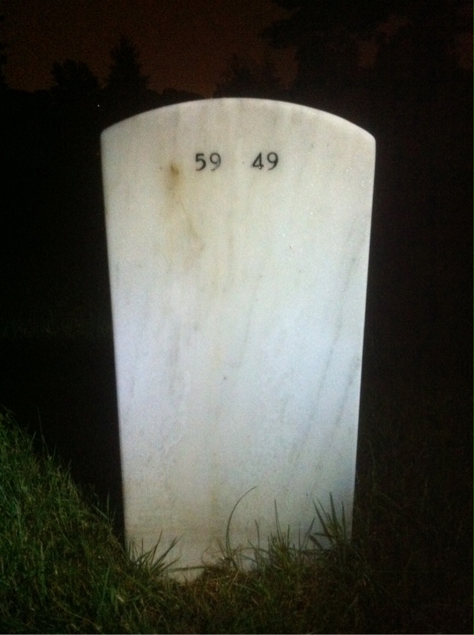 Back of headstone — Merle Babcox
