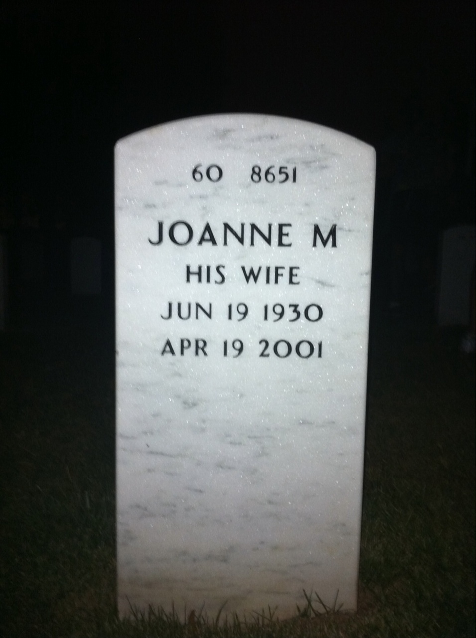 Back of headstone — Robert Dugart