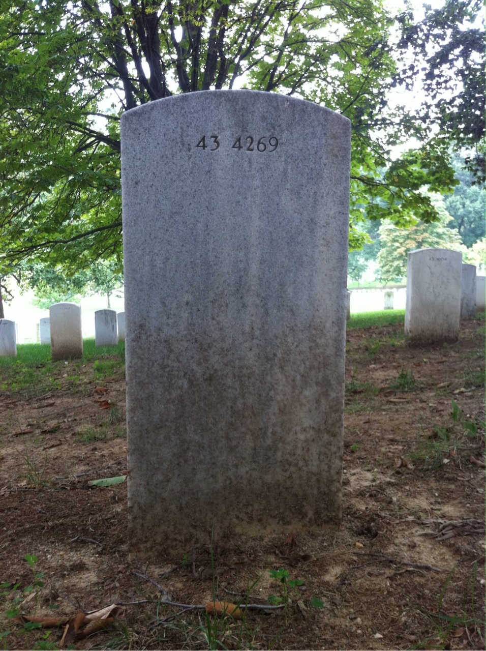 Back of headstone — Vincent J Lally