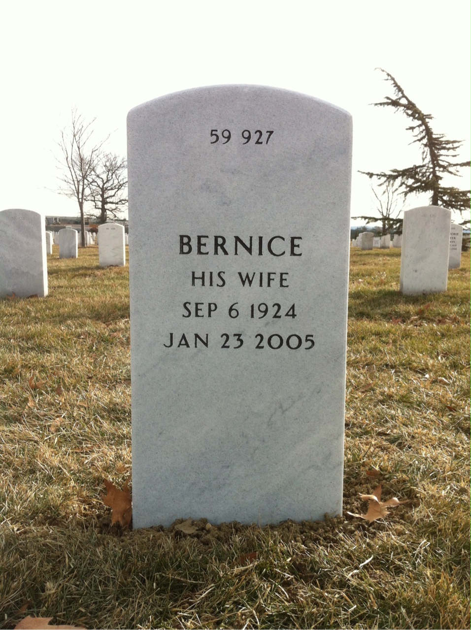 Back of headstone — Joseph Werbke