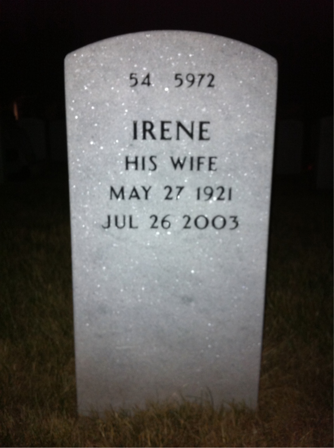 Back of headstone — Edward Rutgerson