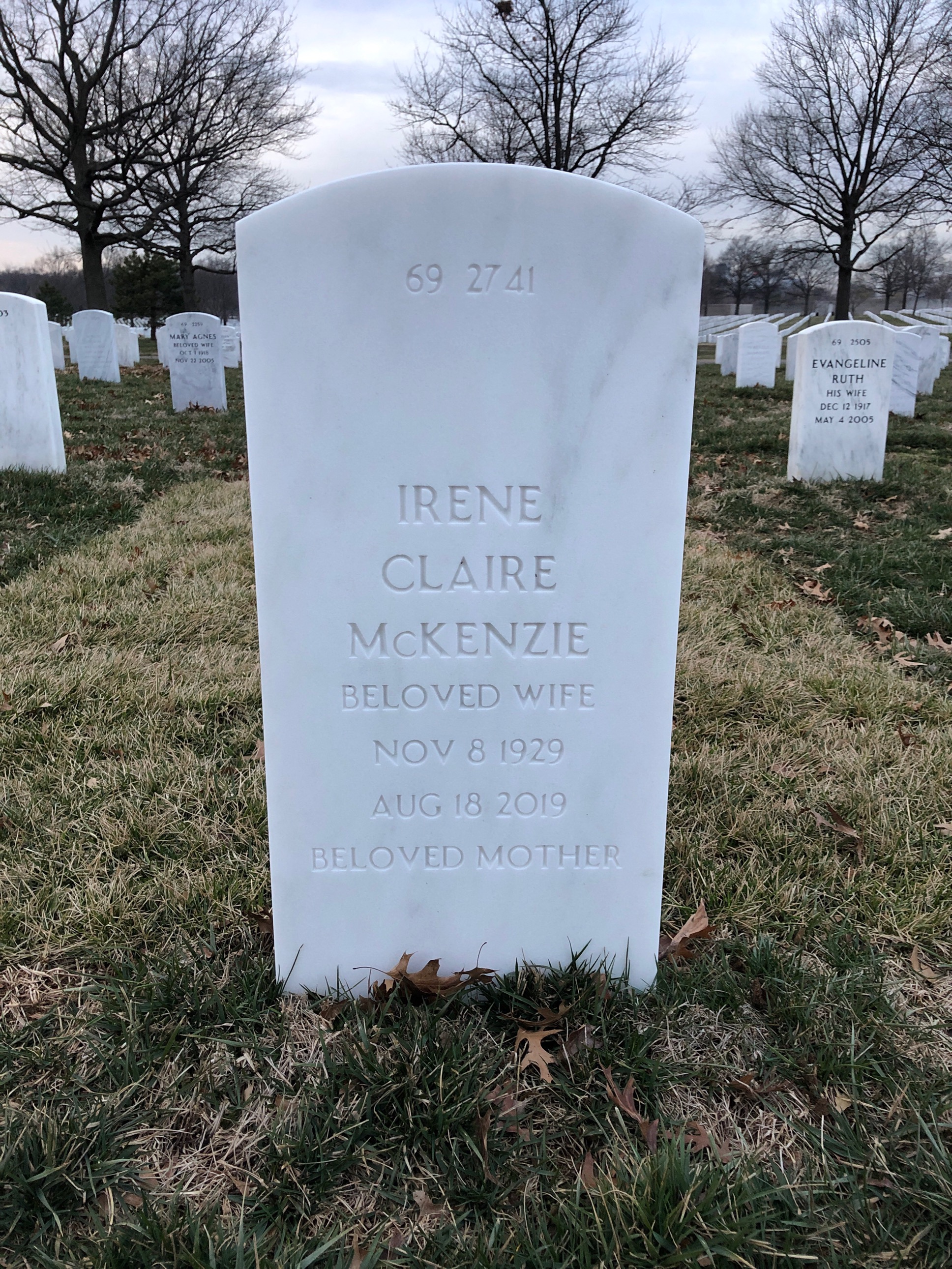 Back of headstone — Baxter Seaton