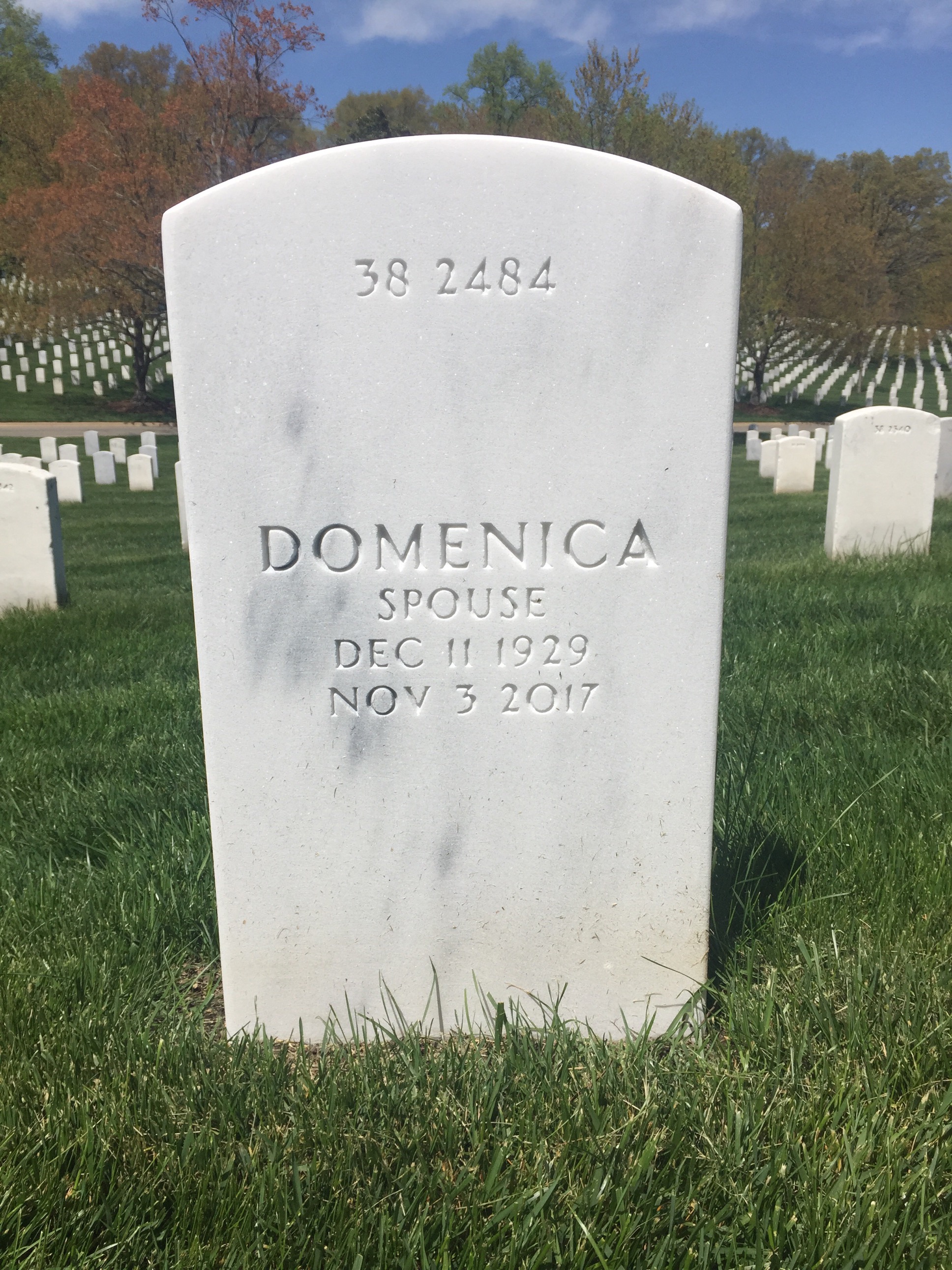 Back of headstone — Albert Andrews