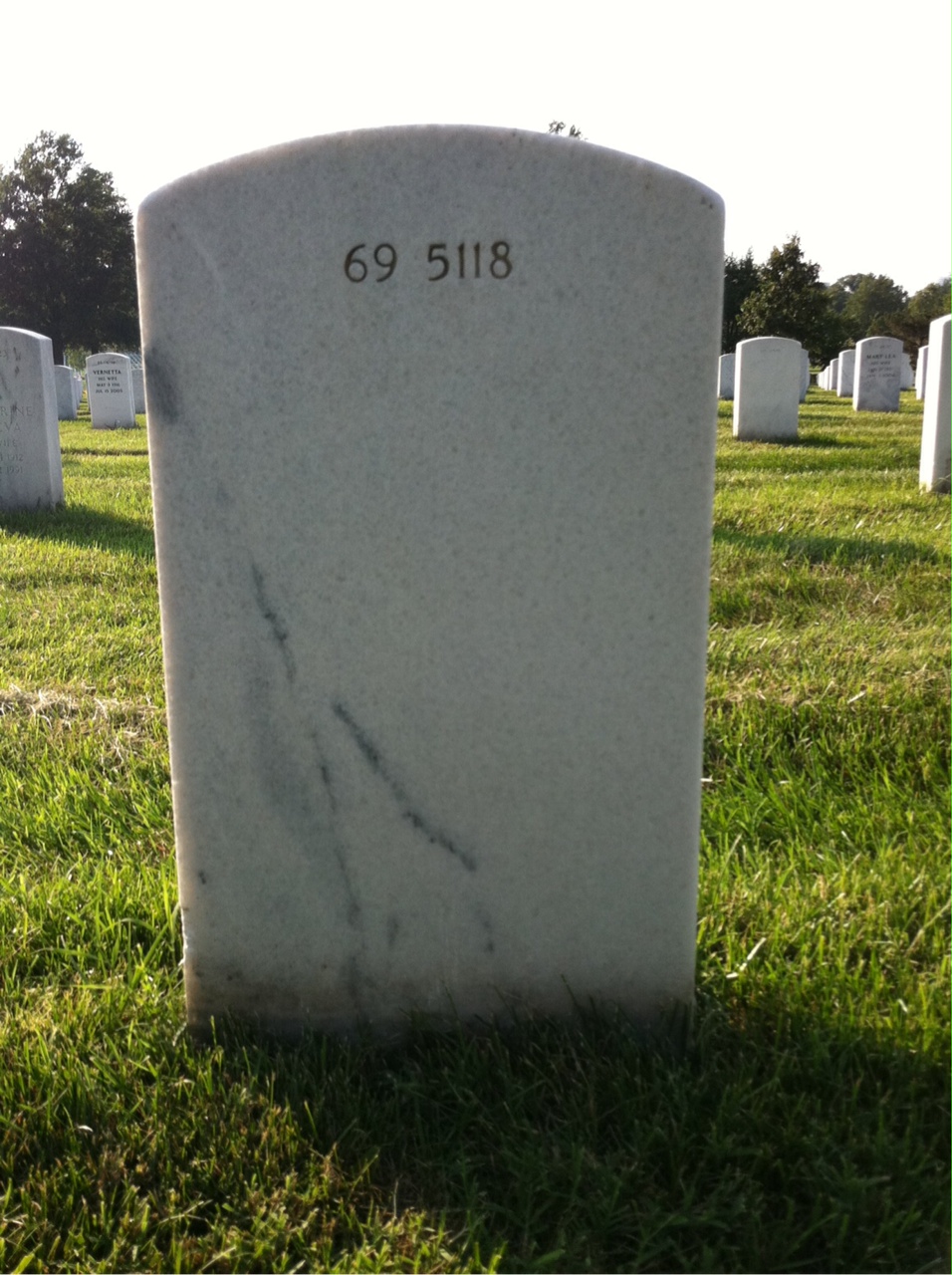 Back of headstone — Don Morris