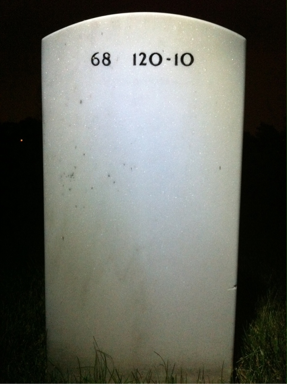 Back of headstone — Curtis Mcdowell