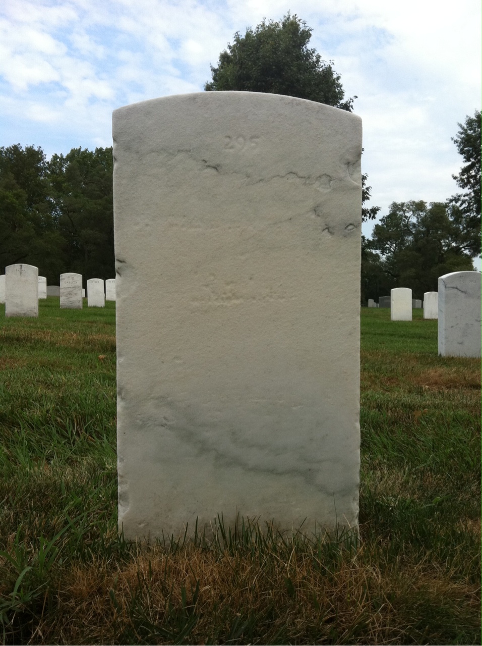 Back of headstone — Charlie Baker