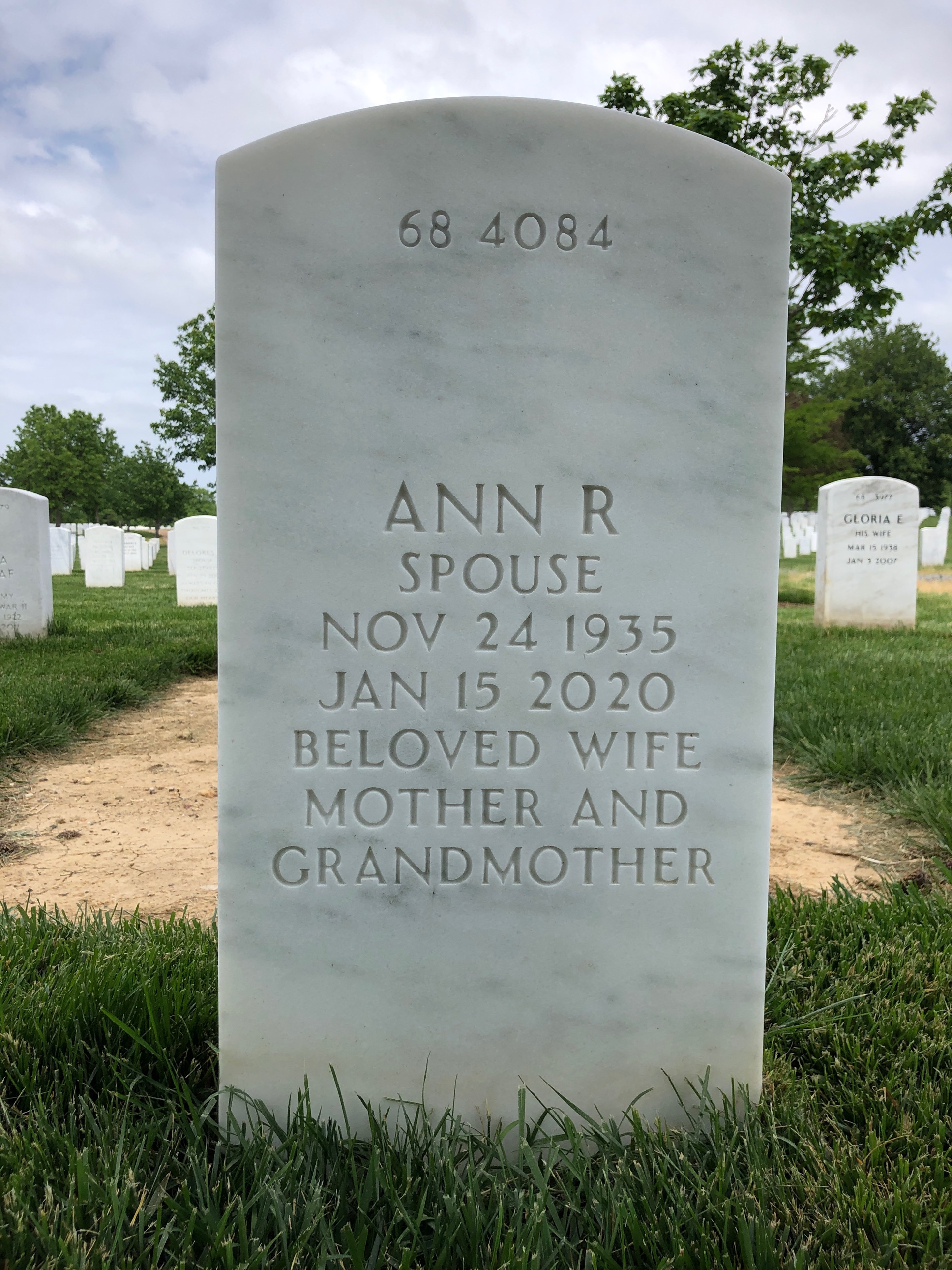 Back of headstone — Lester Morcerf