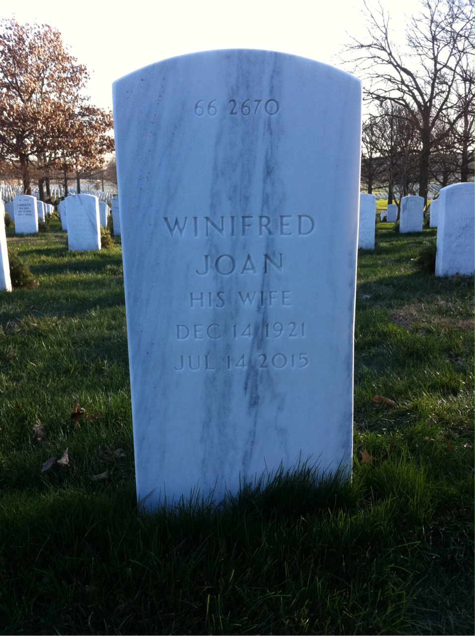 Back of headstone — James Cummings