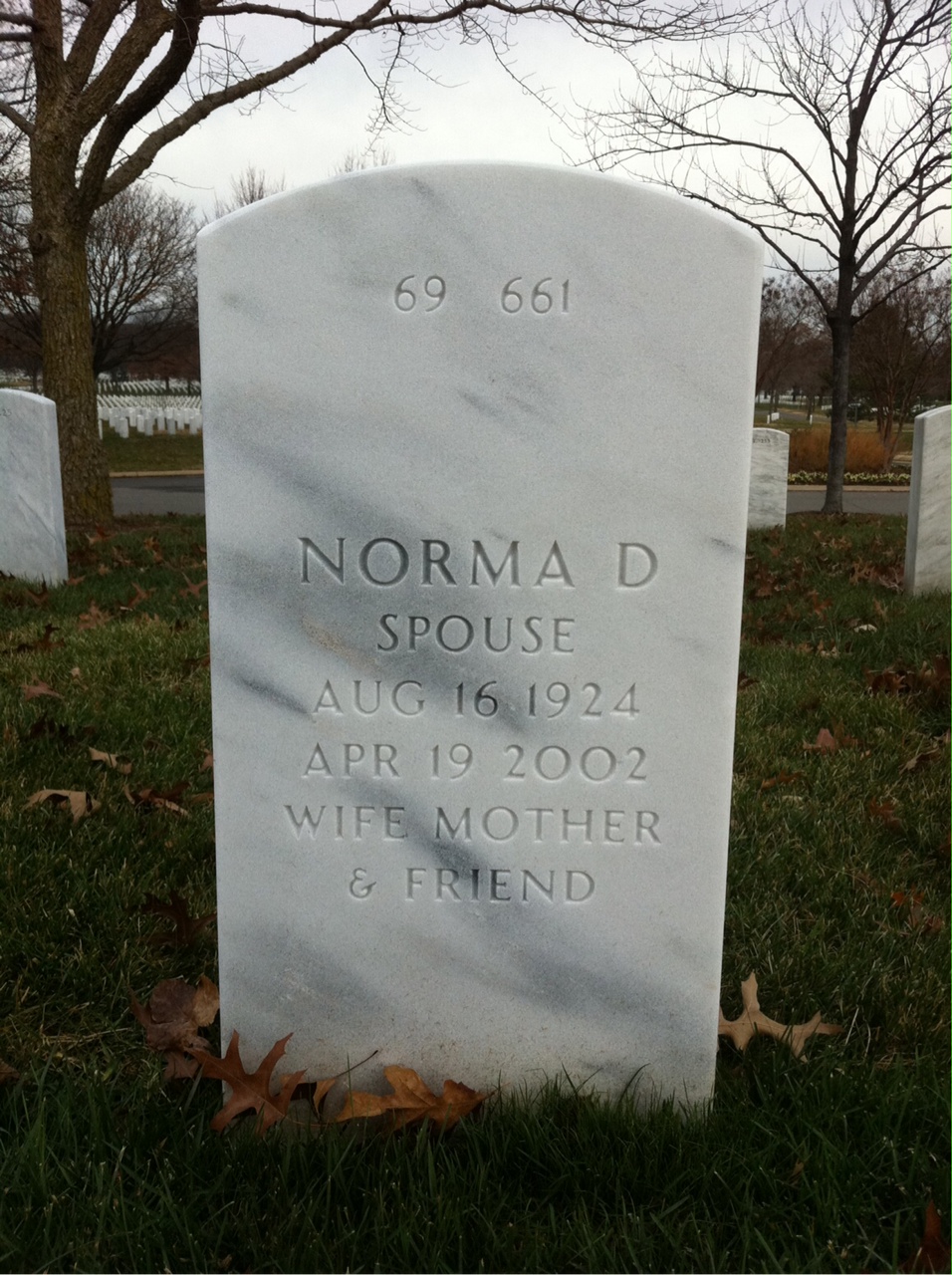 Back of headstone — Francis Lampert