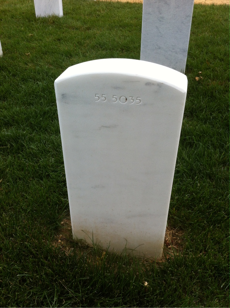 Back of headstone — Wanda Cutrie Oakes