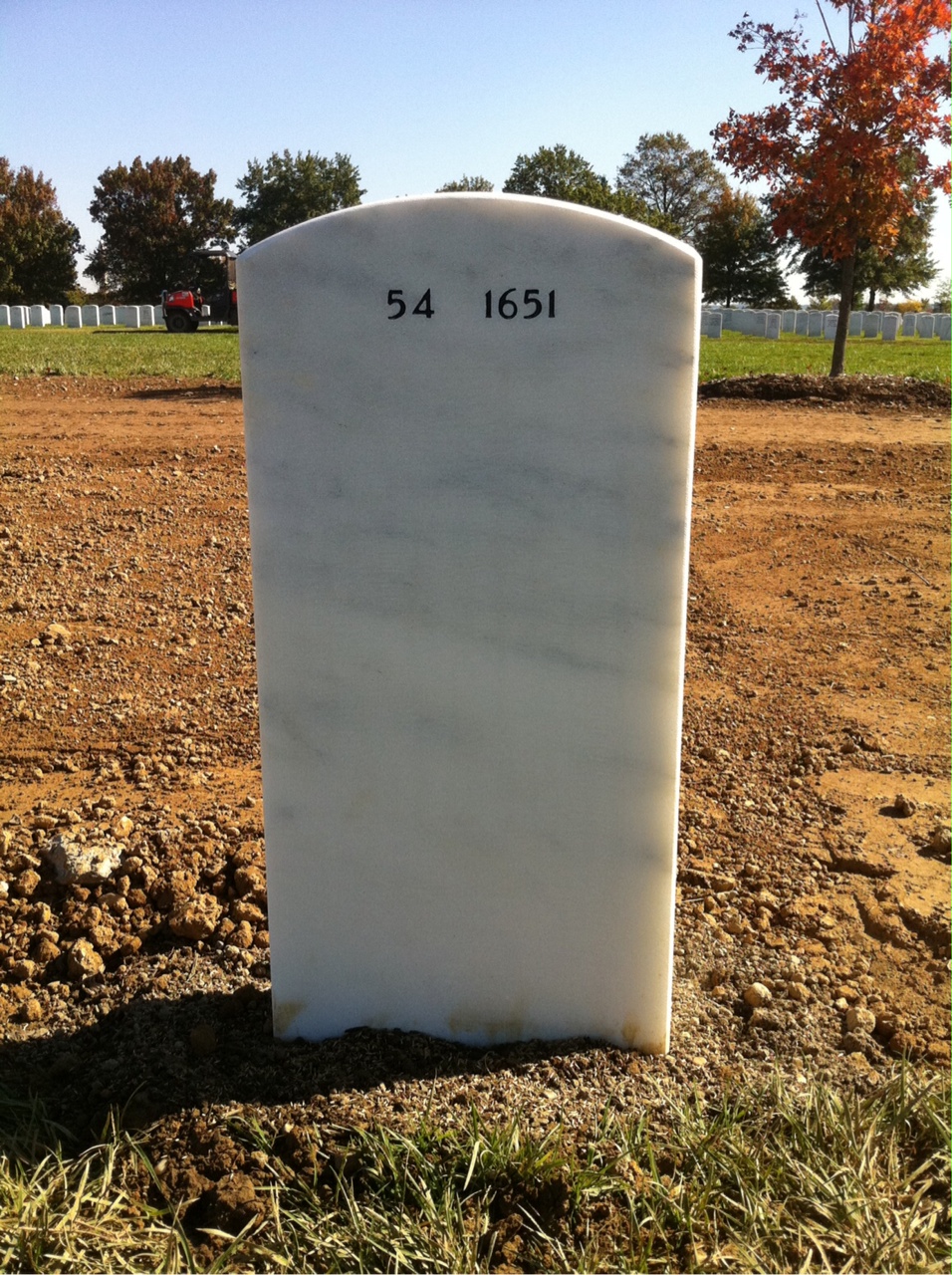 Back of headstone — Robert Mitchell