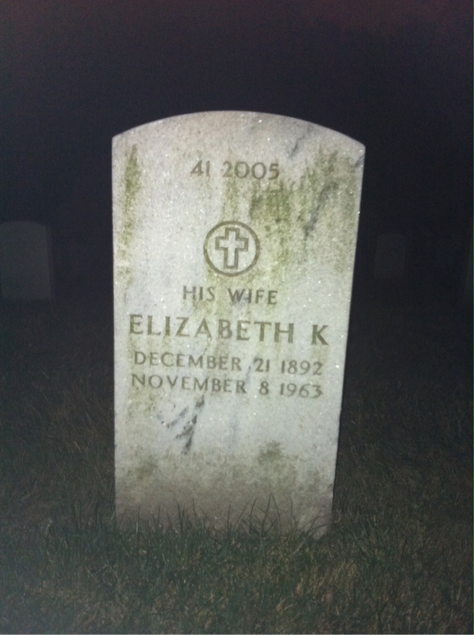 Back of headstone — Uriel Davis
