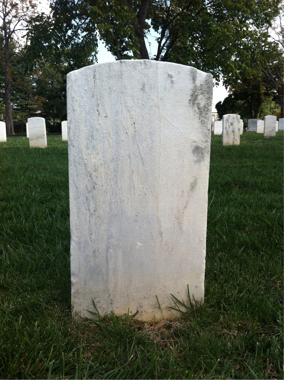 Back of headstone — Harvey Atkins