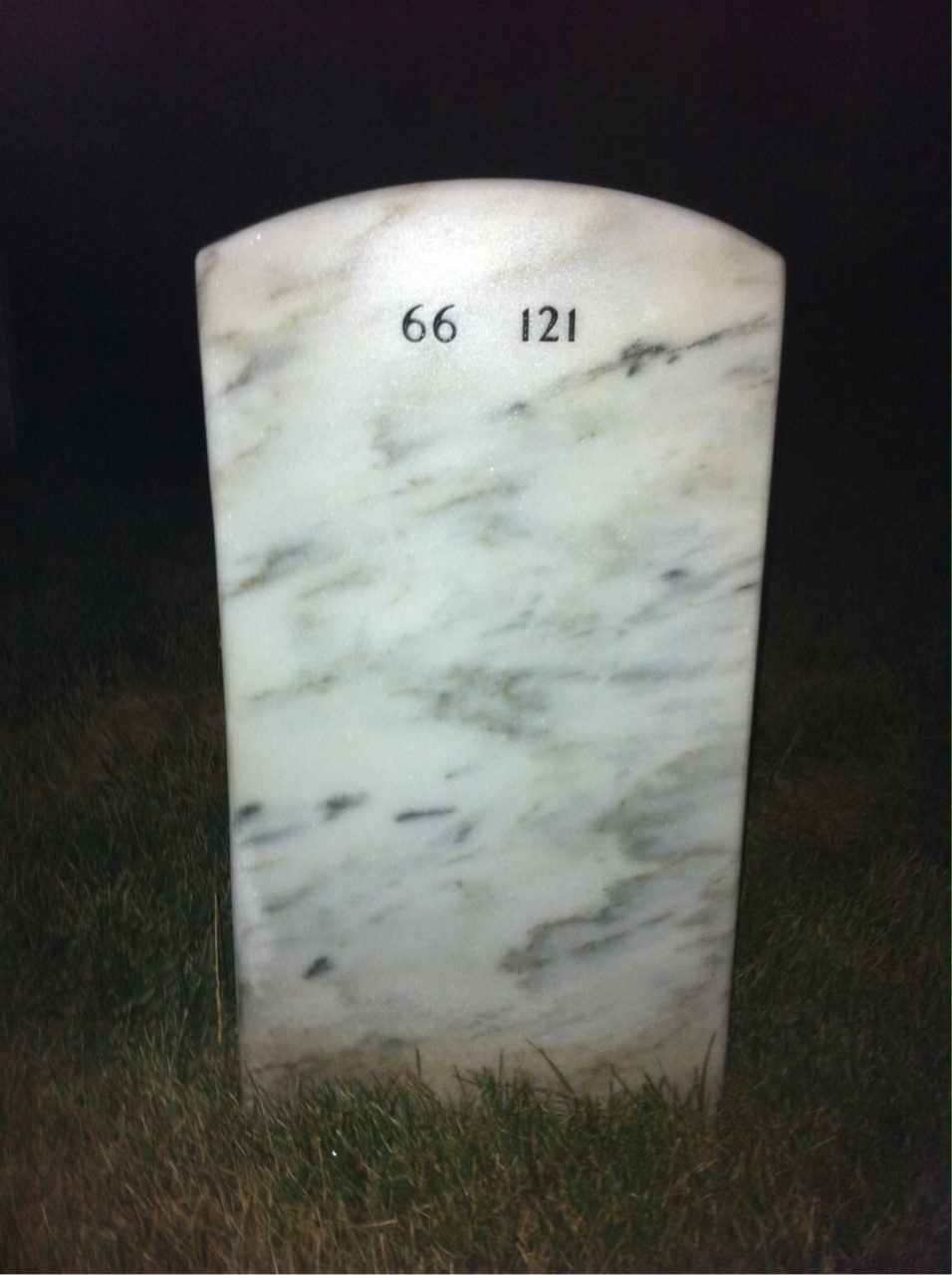 Back of headstone — Robert Cameron