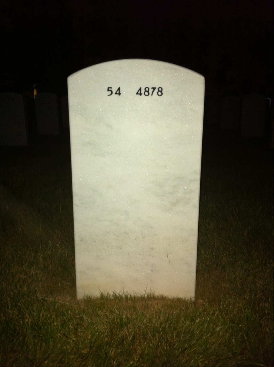 Back of headstone — Richard Myers