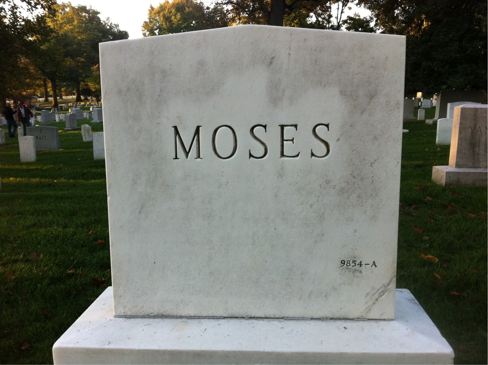 Back of headstone — Radford Moses