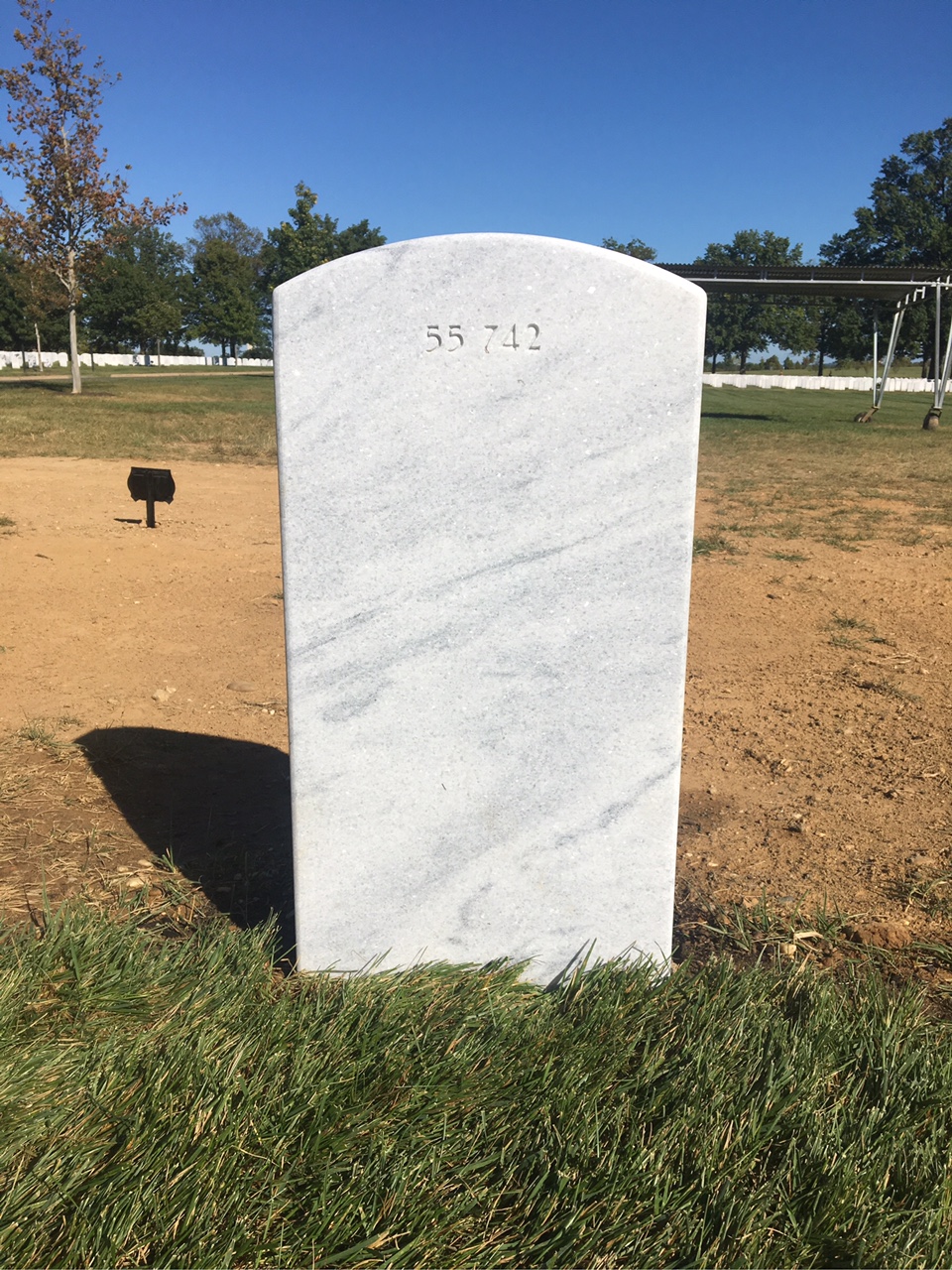 Back of headstone — William Adams