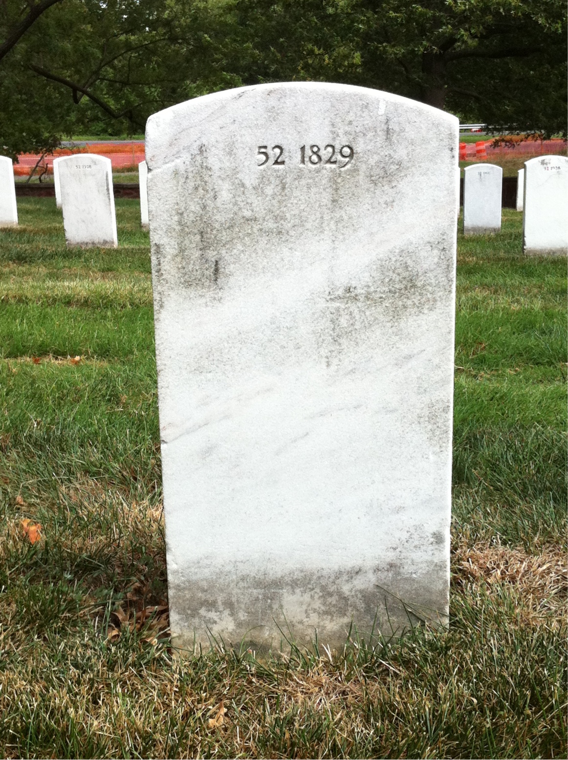 Back of headstone — William Anderson