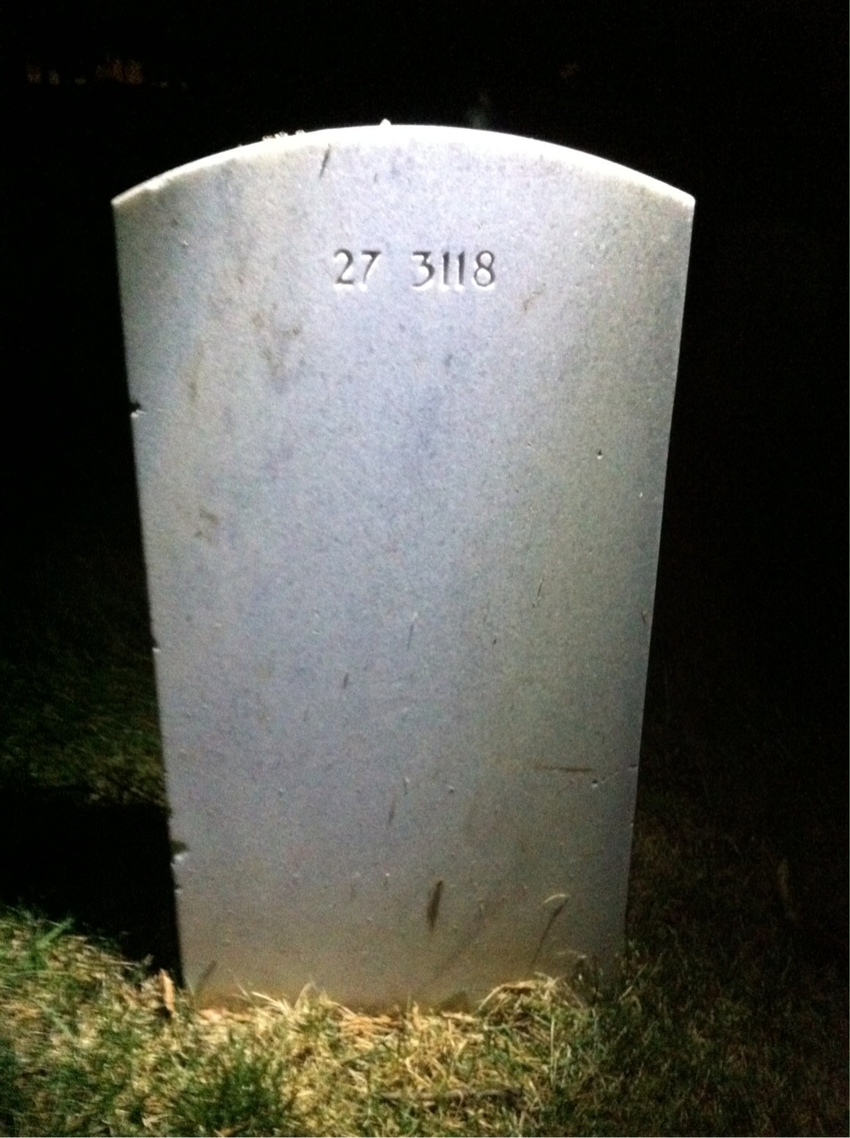 Back of headstone — Jane Murphy