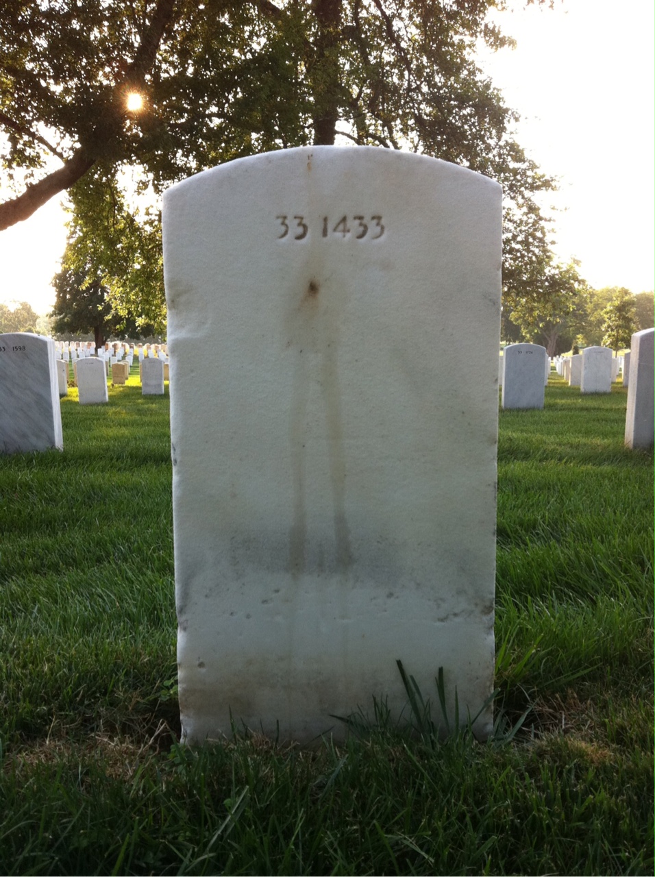 Back of headstone — Thomas Mulkey