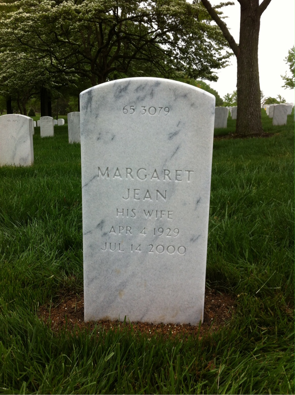 Back of headstone — Jack Hilton