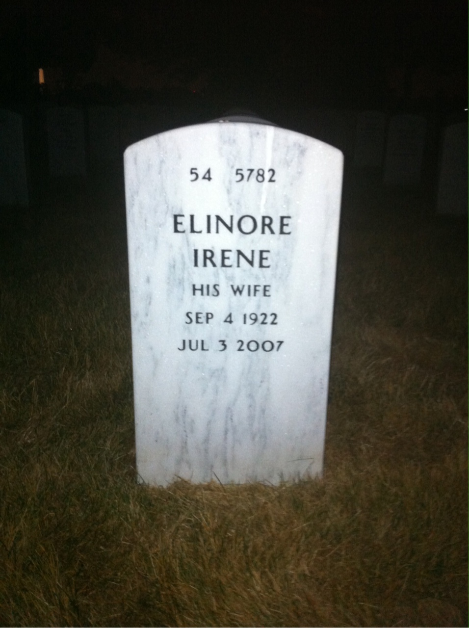 Back of headstone — Robert Smith