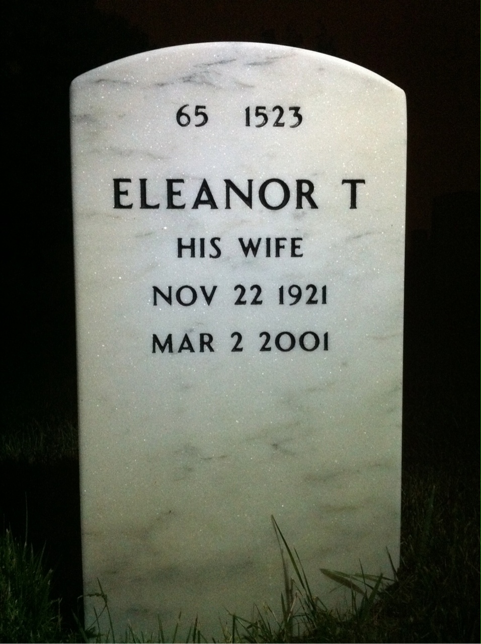 Back of headstone — Patrick O'Malley