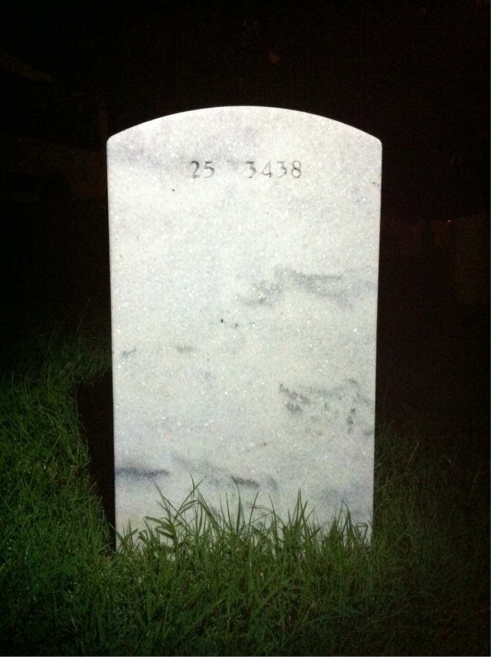 Back of headstone — Douglas Scherer