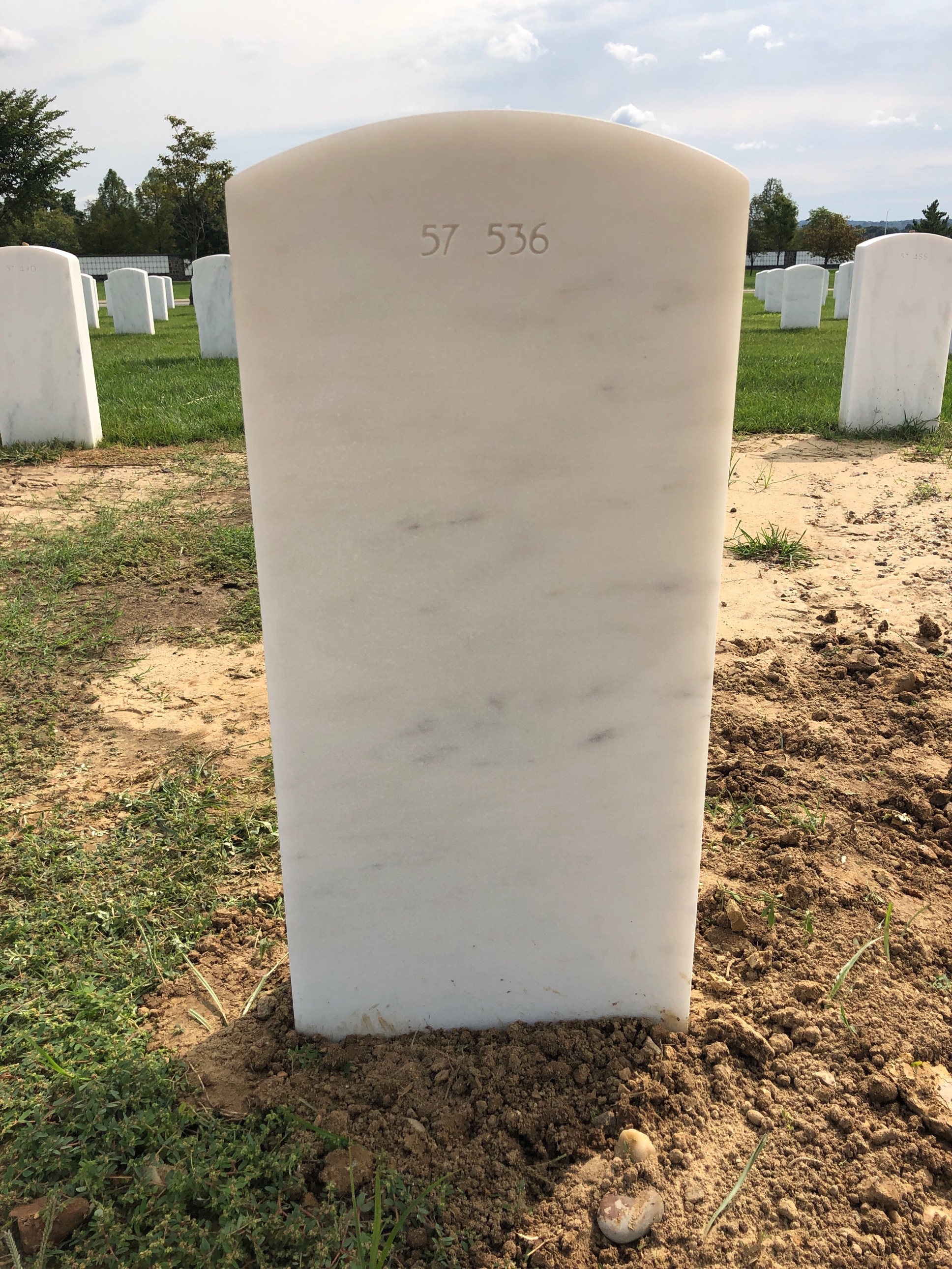 Back of headstone — William D Gulban