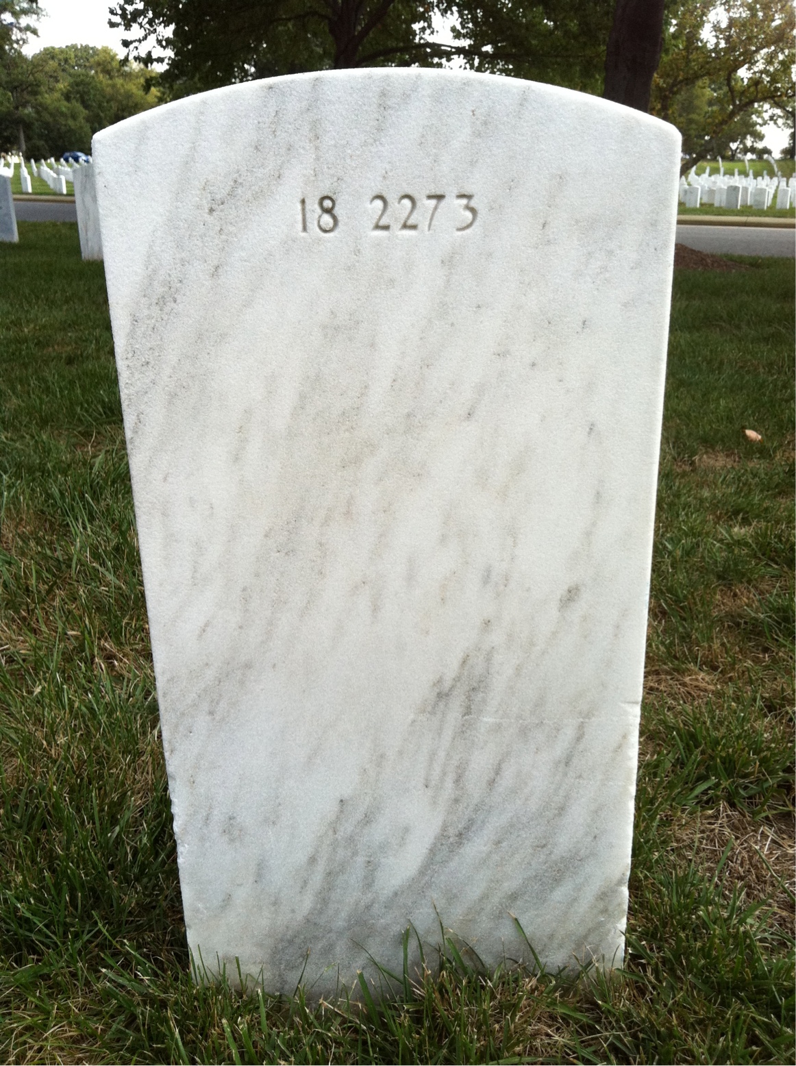 Back of headstone — Everett Archer