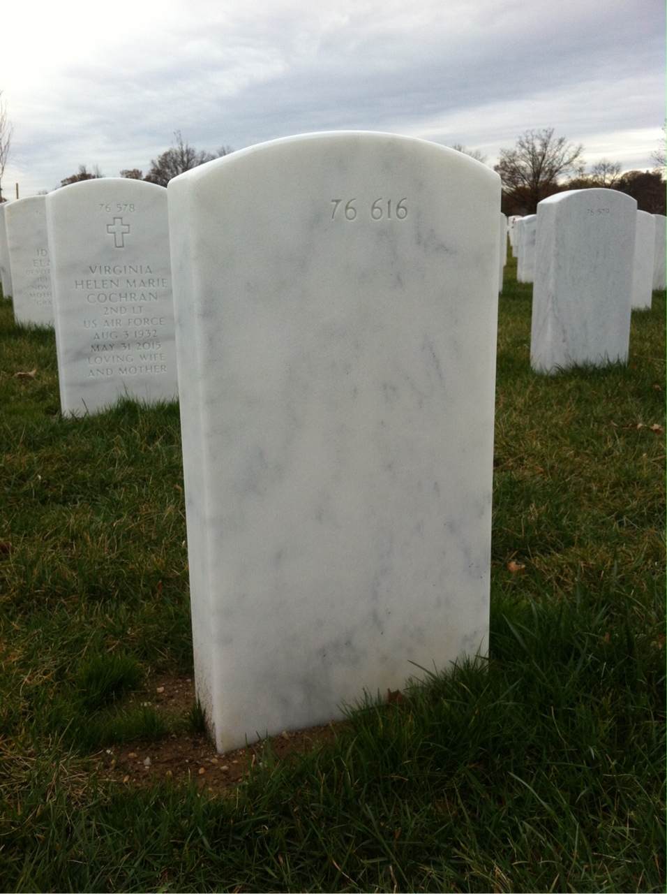 Back of headstone — Donald Myers
