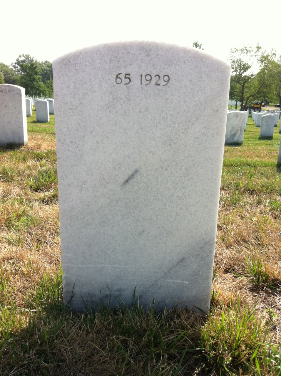 Back of headstone — George Anderson
