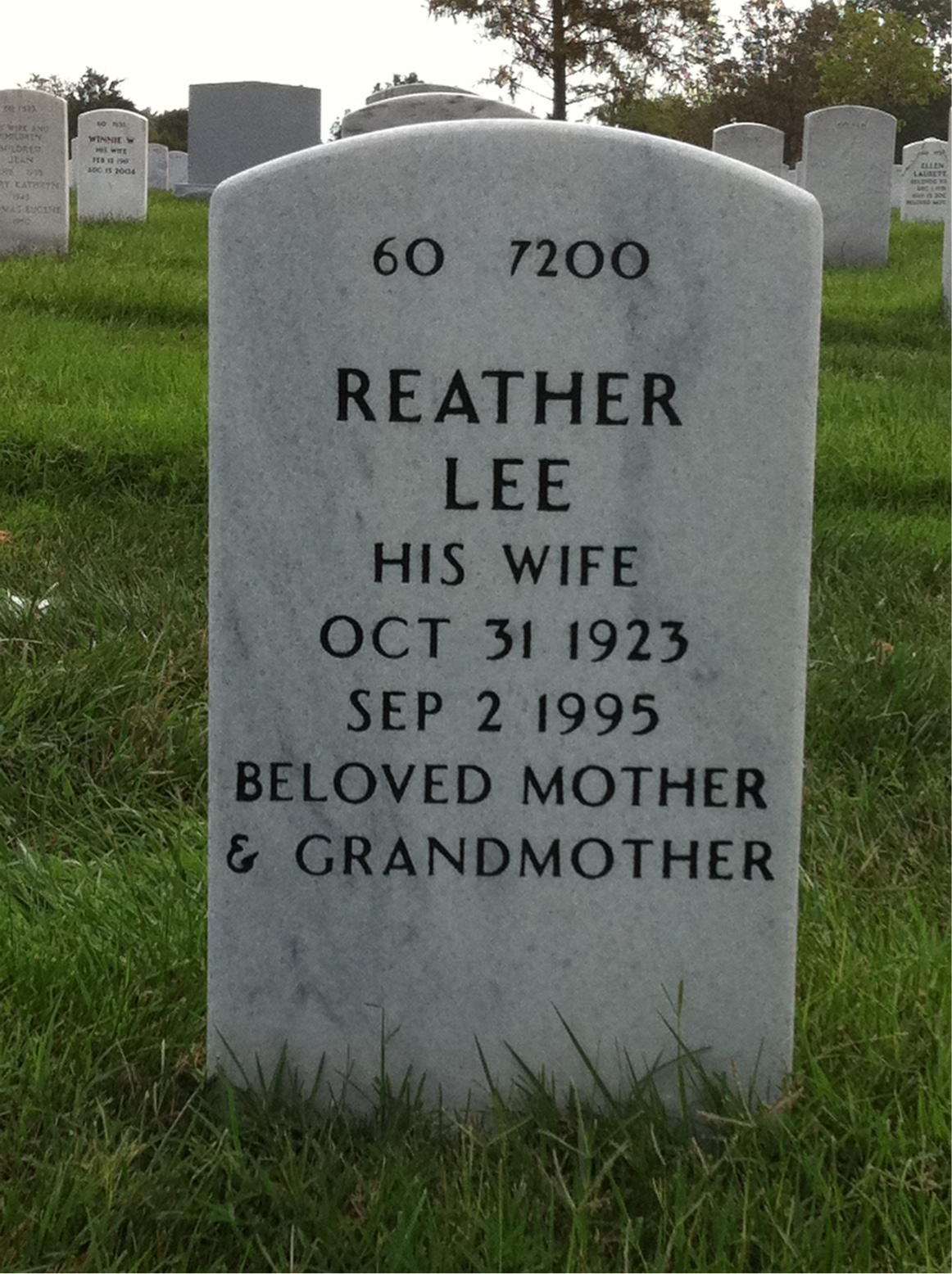 Back of headstone — Browning Haralson