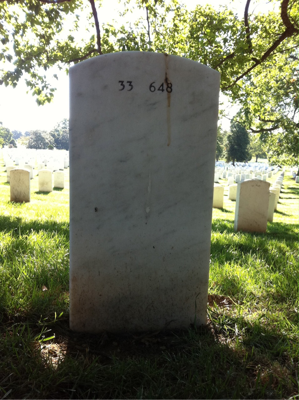 Back of headstone — Nicholas Black